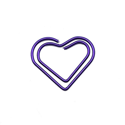 50 buc/cutie Semn de carte de inimă agrafă de hârtie decor decor de carte colorată note de decorare Binder Clip Papetarie Rechizite pentru studenți de birou