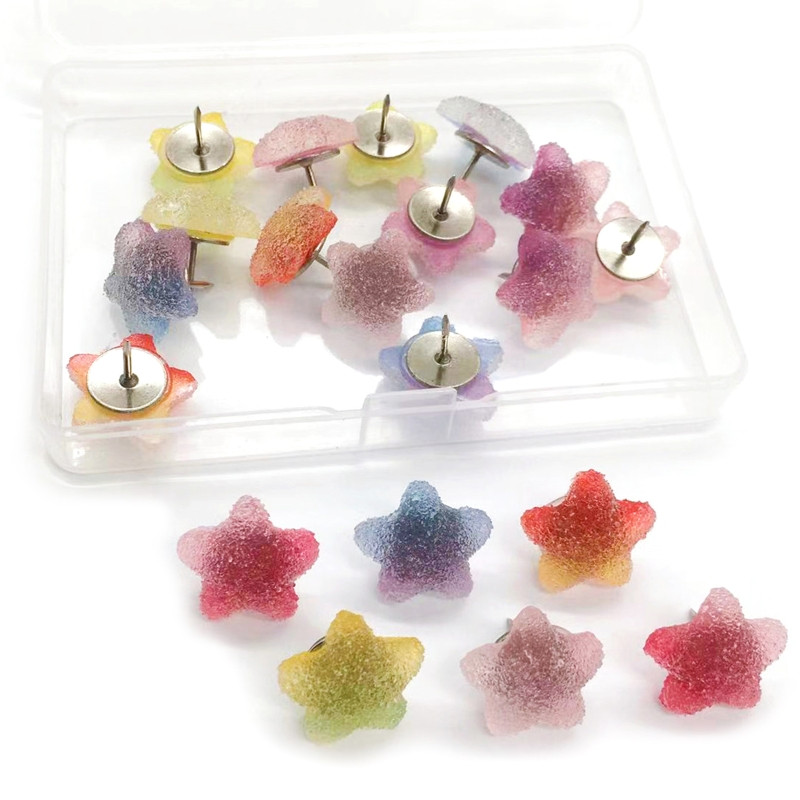 Thumbtack színes, aranyos tűk Gombtűk Dekoratív parafa tábla tűk Térképrajz Fénykép Fali szegecsek Irodai iskolai tantermi kellékek