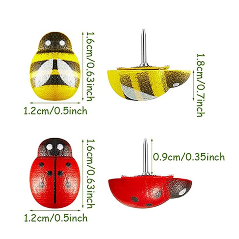 2022 Nou 50 de bucăți drăguț gărgăriță stil albine cleve decorative degetul mare fișier foto hartă cleve accesorii foto perete decorare