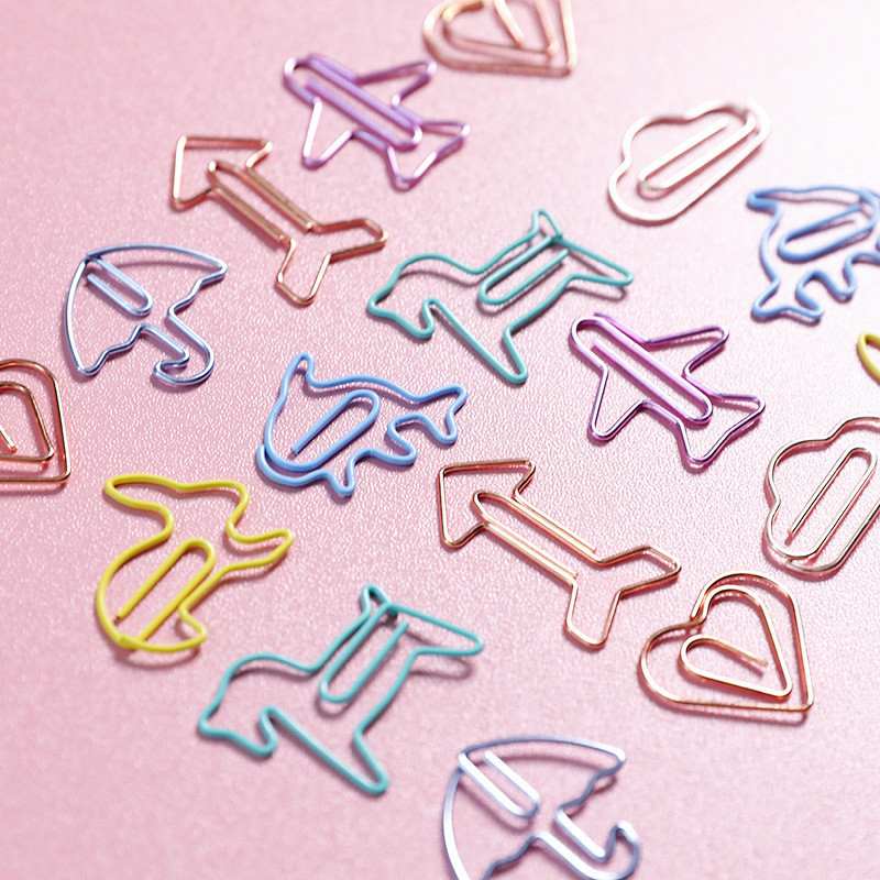 SIXONE 12 darabos szép gemkapocs eredetiség rajzfilm színes fém kapocs könyvjelző keverék irodai írószerekhez