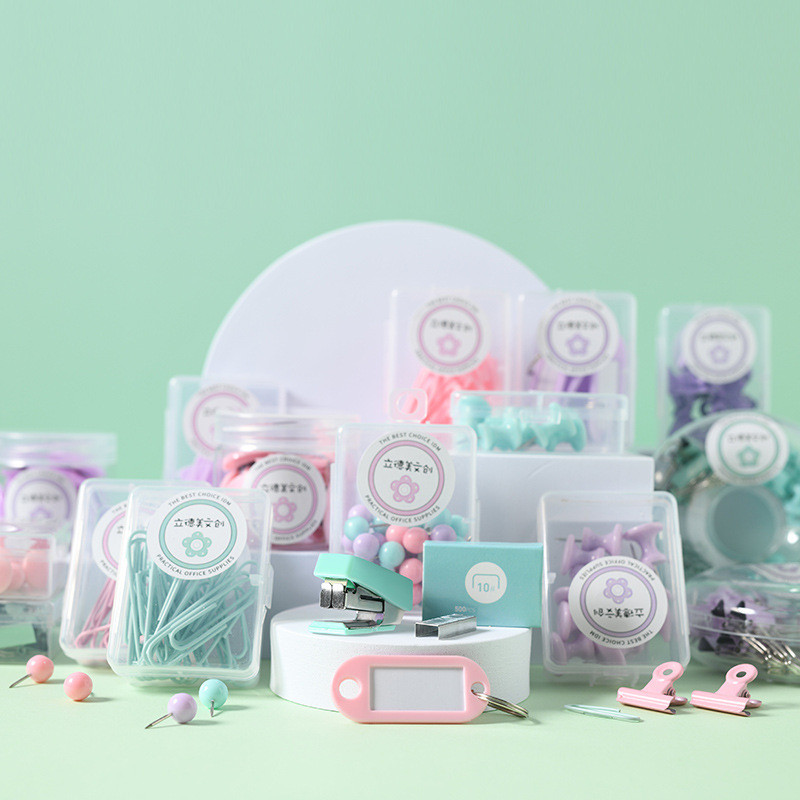 1 dėžutė Spalvota sąvaržėlė Metalinė sąvaržėlė Atmintinė Žymės Kanceliarinės prekės Biuro reikmenys Mokykliniai reikmenys Ilgis 18mm/50mm