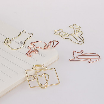 10 τεμ./συσκευασία Mix Animals Cute Mini Paper Clips Kawaii Stationery Metal Clear Binder Clips Φωτογραφίες Εισιτήρια Σημειώσεις Επιστολή