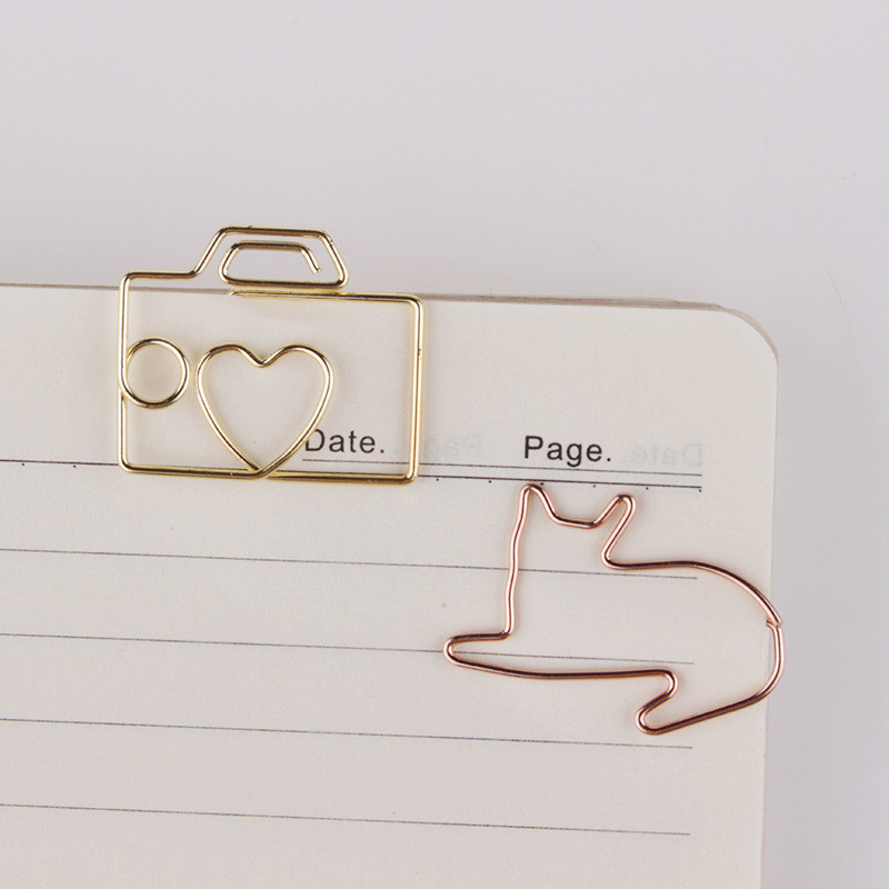 10db/csomag Mix Állatok Aranyos Mini Gémkapcsok Kawaii Írószerek Fém Átlátszó Irattartók Fényképek Jegyek Jegyzetek Levél