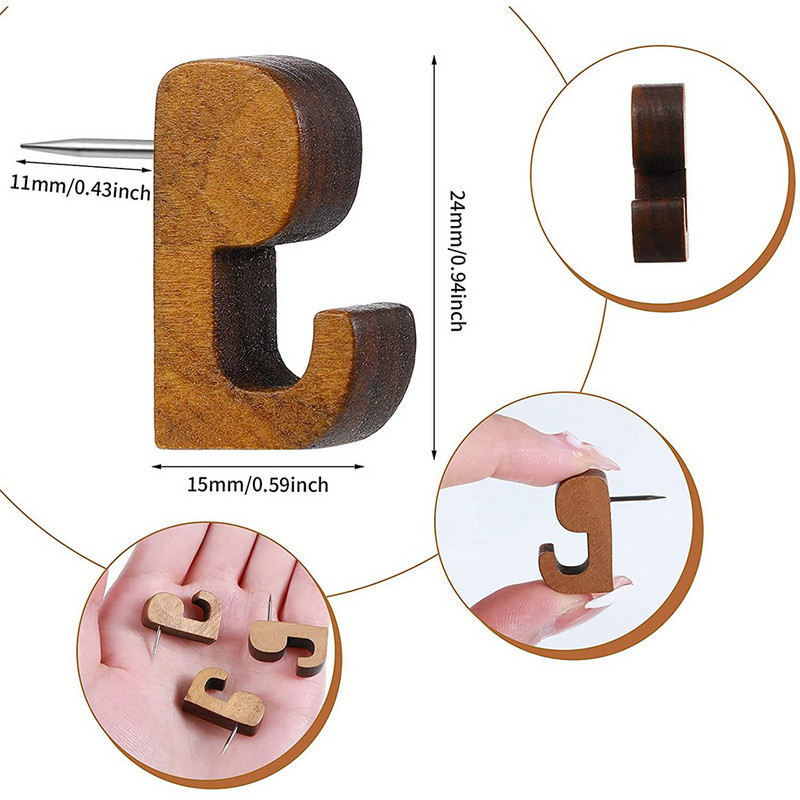 20 bucăți de perete chinuri practice pentru degetul mare, delicate, accesorii pentru birou