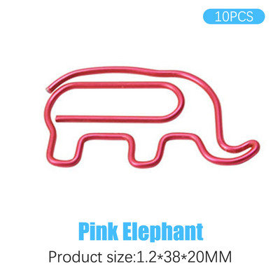 10 komada šarenih crtanih životinja, spajalica za papir, uredske oznake, kopča za uvezivanje dokumenata DIY foto album, kopča za držač fotografija, spajalica za papir