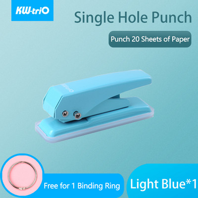 KW-triO Φορητή μηχανή διάτρησης μονής οπής Μεταλλική διάτρηση χαρτιού 1 οπών Paper Cutter Planner Notebook Γραφεία Χαρτικά