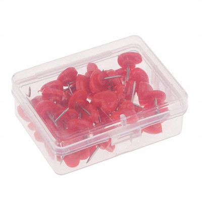 50 KOM/Partija u obliku srca Plastci Standardna igla za zidnu dekoraciju Igle za palčeve Igle za fotografije Uredski školski pribor