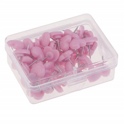 50 KOM/Partija u obliku srca Plastci Standardna igla za zidnu dekoraciju Igle za palčeve Igle za fotografije Uredski školski pribor