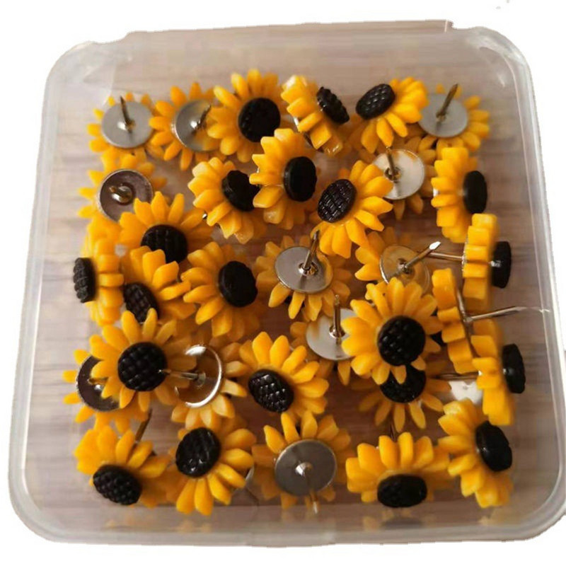 Pribadače u obliku suncokreta Pribadače za ukrase Igle za oglasne ploče Pribadače za crtanje Školski uredski uvez
