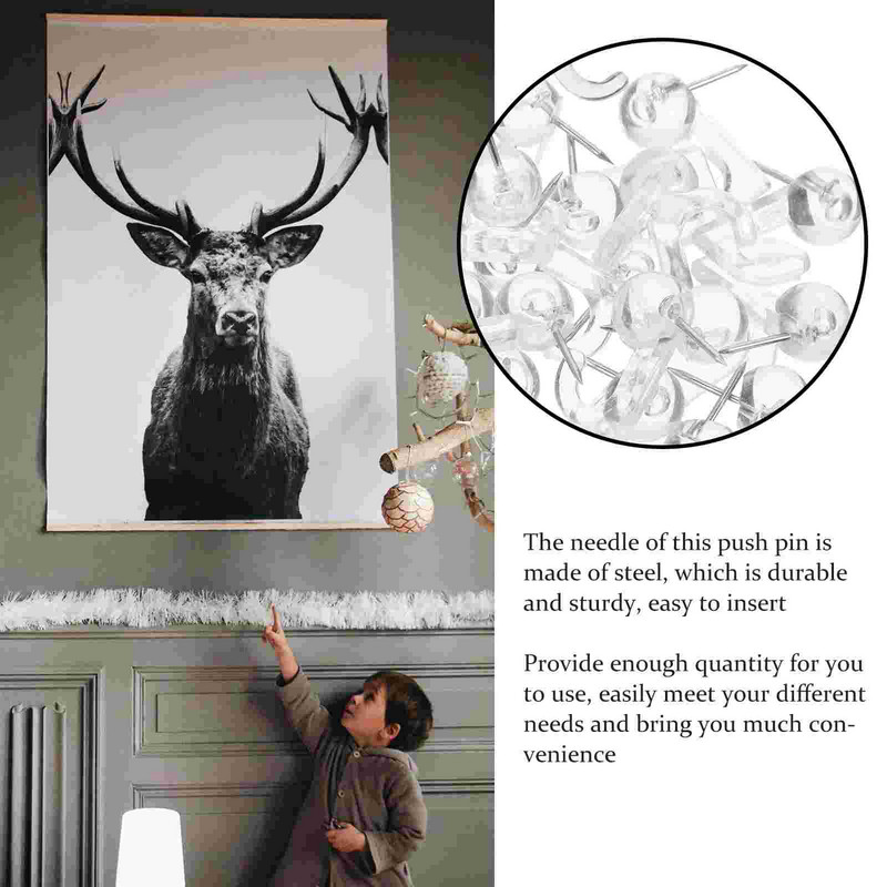 50 tk Push Pin Seina Seina Tugevad Riidepuud Riidepuu riidepuu Seina Pöidlakinnitused Plastikust Tõukekonksud Mustad Konksud