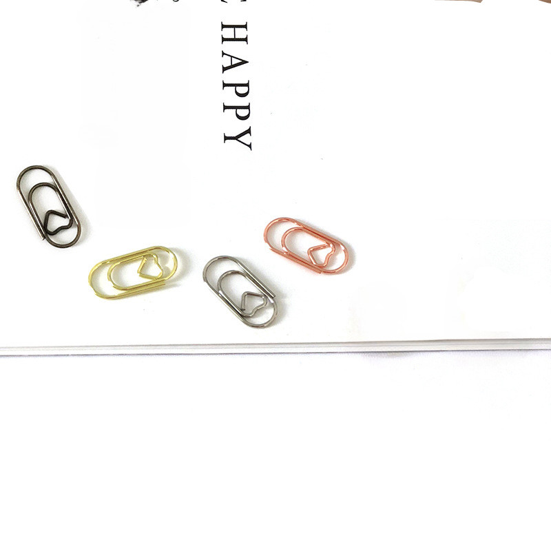 Mini segtukai Širdies aukso rožinio aukso spalvos sąvaržėlės rinkinys Žymė Segtuvų segtukai Raštinės reikmenys Mokykliniai reikmenys Biuro priedai