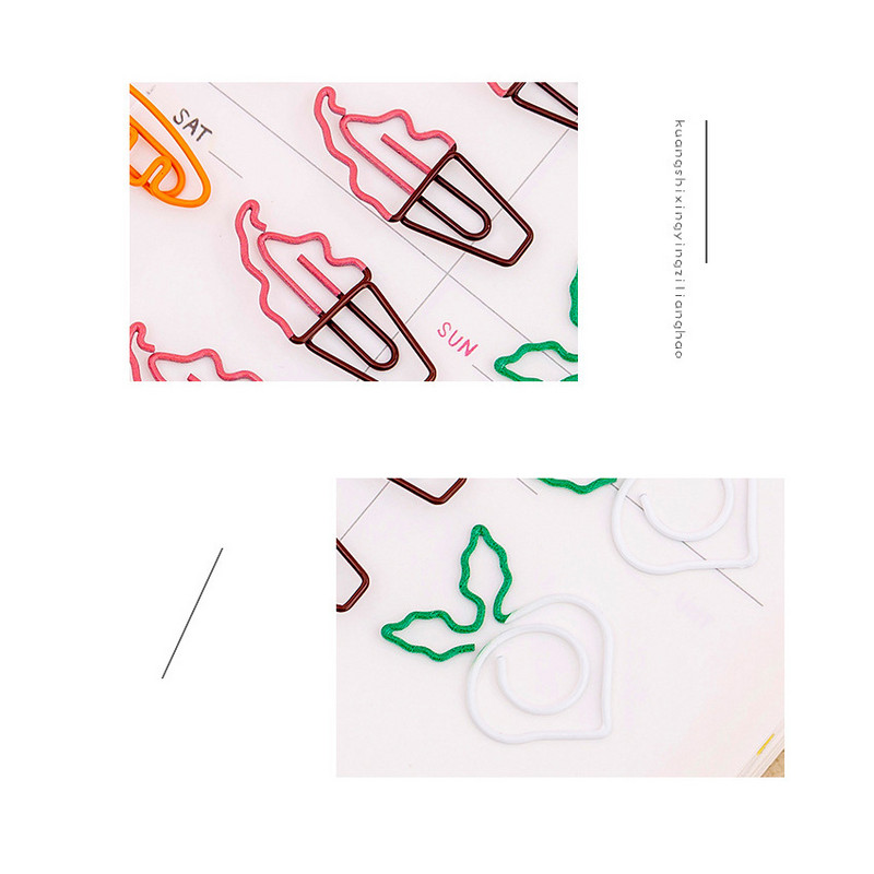 20 kom/lot smiješne šarene crtane male spajalice u obliku svježeg voća za klasifikaciju