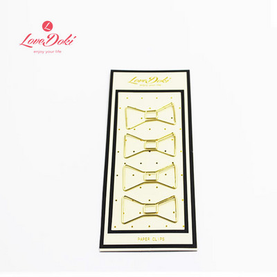 2022 Slatke spajalice za papir Zlatna mašna za oznake Bilježnica DIY dodaci Držač za knjige Stezaljka Školske metalne spajalice za papir Uredski materijal