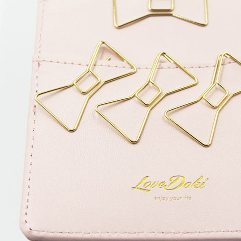 2022 Slatke spajalice za papir Zlatna mašna za oznake Bilježnica DIY dodaci Držač za knjige Stezaljka Školske metalne spajalice za papir Uredski materijal