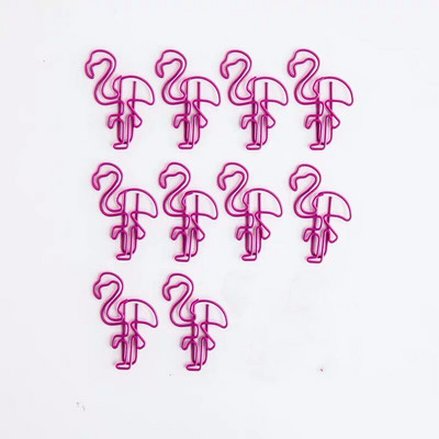 Sharkbang 10 τεμ./παρτίδα Kawaii Flamingo Carrot Μεταλλικό συνδετήρας Διακοσμητικός σελιδοδείκτης Φωτογραφία Μήνυμα Κάρτα συνδετήρας Σχολική γραφική ύλη