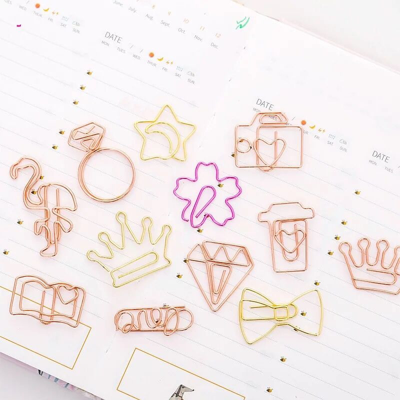 Sharkbang 10 τεμ./παρτίδα Kawaii Flamingo Carrot Μεταλλικό συνδετήρας Διακοσμητικός σελιδοδείκτης Φωτογραφία Μήνυμα Κάρτα συνδετήρας Σχολική γραφική ύλη