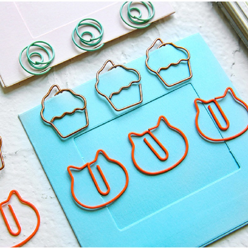 18 τμχ Χαριτωμένα διακοσμητικά ποδηλάτου χειρονομίες Κλιπ σε σχήμα ζώου Κλιπ σημείωσης λευκώματος αποκομμάτων Μεταλλικό συνδετικό συνδετικό συνδετήρα σελιδοδείκτης χαρτικά