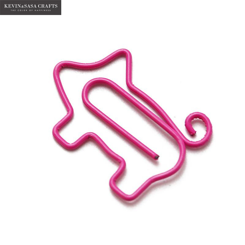 10kom/komplet štipaljki za svinje Set uredskog materijala Kvalitetan školski pribor za učenike Uredski dodaci Ružičaste kopče za oznake