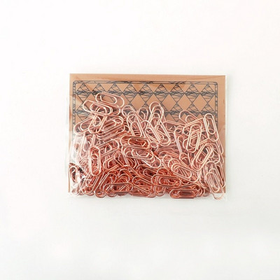 50kom/vreći Mini Heart Gold Rose Boja Clip Binder Knjižna oznaka Uredski pribor Papir s Patchwork