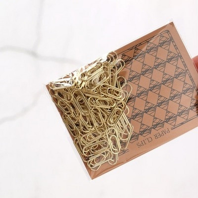 50kom/vreći Mini Heart Gold Rose Boja Clip Binder Knjižna oznaka Uredski pribor Papir s Patchwork