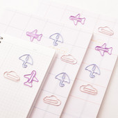 Mini spajalice za papir u obliku crtanog oblika Kawaii pribor za pisanje Prozirne spojnice za vezivo Fotografije Ulaznice Bilježnica Dnevnik Uredski pribor