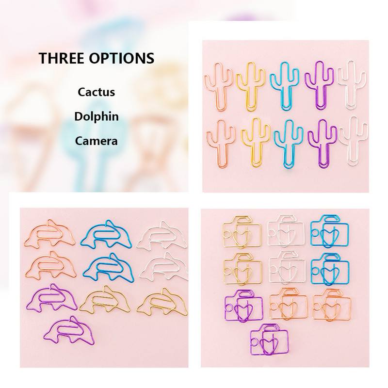 10 vnt./rinkinys Rodyklė Žymelė sąvaržėlė Kūrybiška animacinė segtukas Dekoratyvinė spalvinga dekoracija Nešiojami patvarūs biuro reikmenys