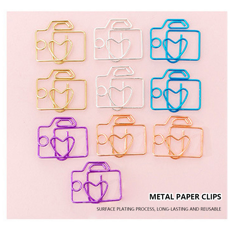 10 vnt./rinkinys Rodyklė Žymelė sąvaržėlė Kūrybiška animacinė segtukas Dekoratyvinė spalvinga dekoracija Nešiojami patvarūs biuro reikmenys