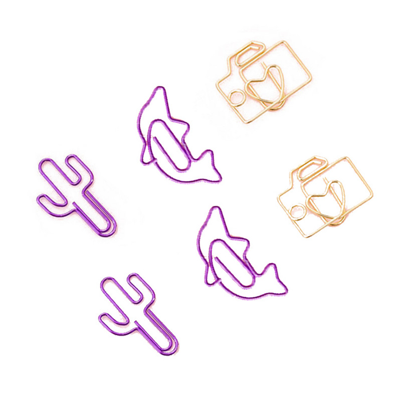 10 vnt./rinkinys Rodyklė Žymelė sąvaržėlė Kūrybiška animacinė segtukas Dekoratyvinė spalvinga dekoracija Nešiojami patvarūs biuro reikmenys