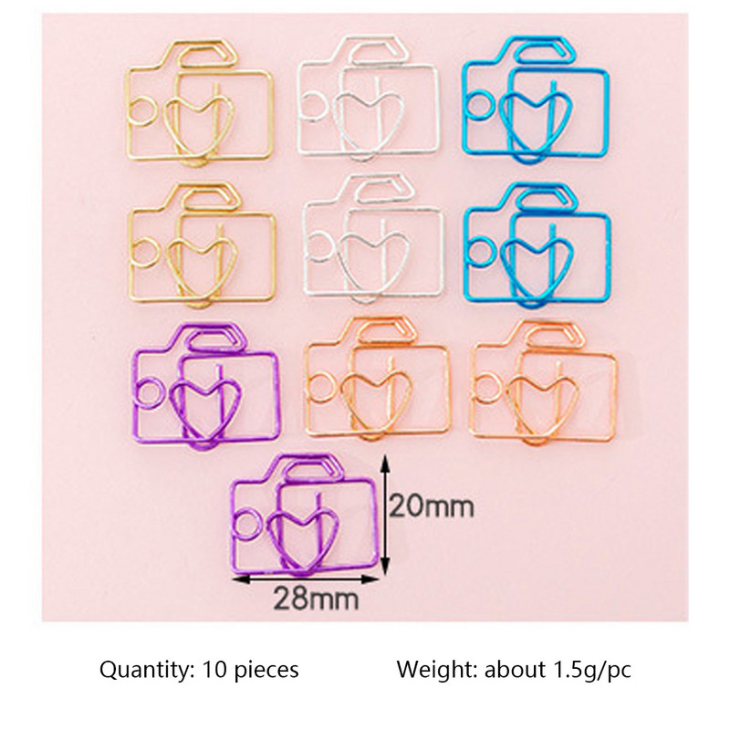 10 vnt./rinkinys Rodyklė Žymelė sąvaržėlė Kūrybiška animacinė segtukas Dekoratyvinė spalvinga dekoracija Nešiojami patvarūs biuro reikmenys