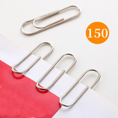 150 ks strieborných sponiek na papier, sada nástrojov na papierovanie, sponky na papierovanie, ideálne na domáce použitie v škole, kancelárii, záložka zo sponiek na papier