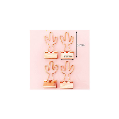 4 buc/pachet Agrafă coadă lungă aur roz Flamingo Agrafă coadă de rândunică Cactus Agrafe pentru hârtie Mobilier Bureau Student Material Profesor Oficina