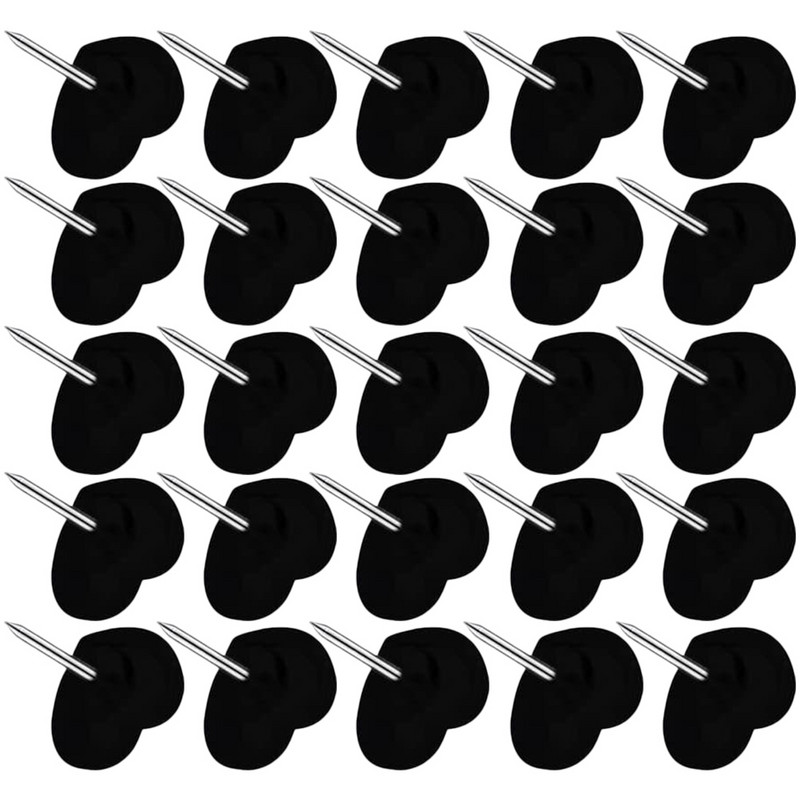 Pöidlad surunõelaga kaetud aksessuaarid Kaarditarvikud Südamekujulised pöidlad, mustad seinakinnitused Fotod