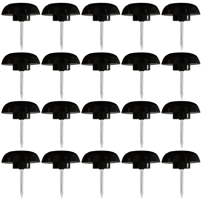 Pöidlad surunõelaga kaetud aksessuaarid Kaarditarvikud Südamekujulised pöidlad, mustad seinakinnitused Fotod