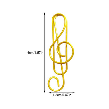 50 τεμ./κιβώτιο Πολύχρωμοι συνδετήρες σε σχήμα νότας μουσικής Διακοσμητικό πολύχρωμο ντεκόρ για χαρτικά γραφείου