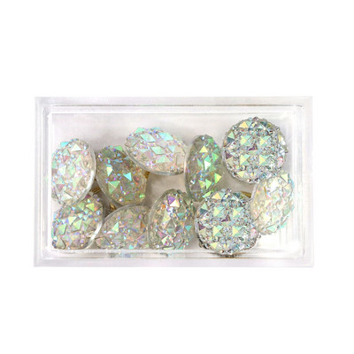 Színes I-alakú körmök, 16 mm-es, kétszínű gyémánt fényes rajzszögek, irodai otthoni iskolai I-alakú körmök szett asztali kötési kellékek