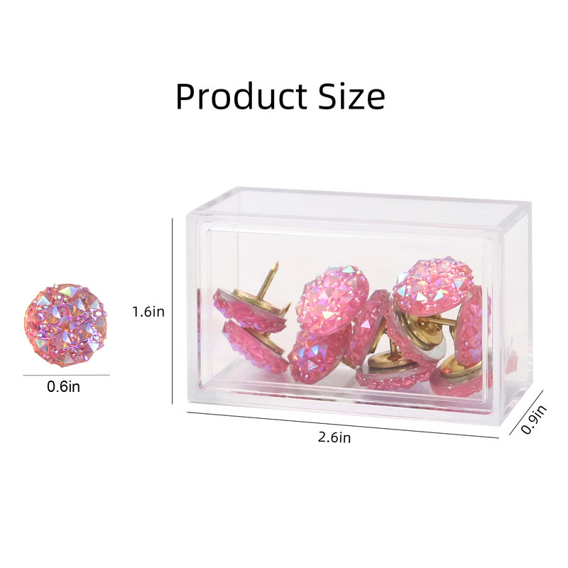 Színes I-alakú körmök, 16 mm-es, kétszínű gyémánt fényes rajzszögek, irodai otthoni iskolai I-alakú körmök szett asztali kötési kellékek