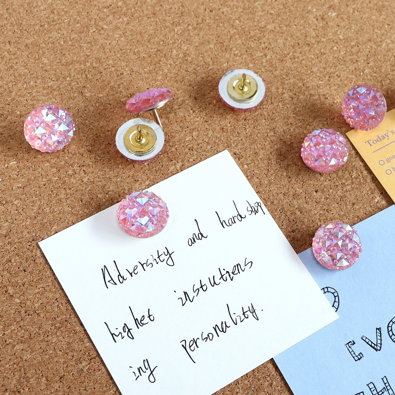 Színes I-alakú körmök, 16 mm-es, kétszínű gyémánt fényes rajzszögek, irodai otthoni iskolai I-alakú körmök szett asztali kötési kellékek