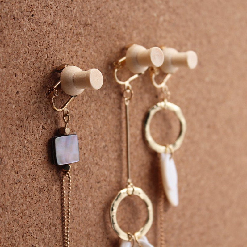 80 vnt. H formos mediniai dekoratyviniai smeigtukai, medinė galvutė ir plieniniai smeigtukai nuotraukoms, žemėlapiams ir kamštinėms lentoms