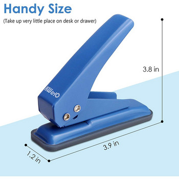 KW-TRIO Single Hole Punch, Heavy Duty Paper Hole Punch, 20 Sheet Punch Capacity, Hand Craft Hole Puncher for Paper Art Project
