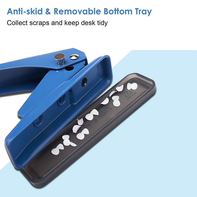 KW-TRIO egylyukú lyukasztó, nagy teherbírású papírlyukasztó, 20 lapos lyukasztó kapacitás, kézzel készített lyukasztó papírművészeti projektekhez