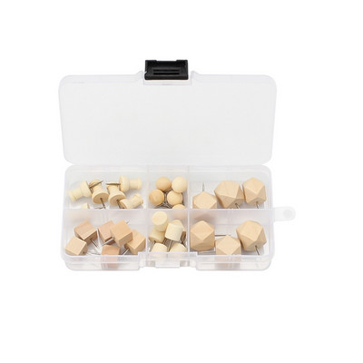 Lihtsad puidust pöidlakaardi nööpnõelad Mitme kujuga surunõelad Dekoratiivne terasest surunõel piltide jaoks Seinakaarditahvel Corkbo W3JD