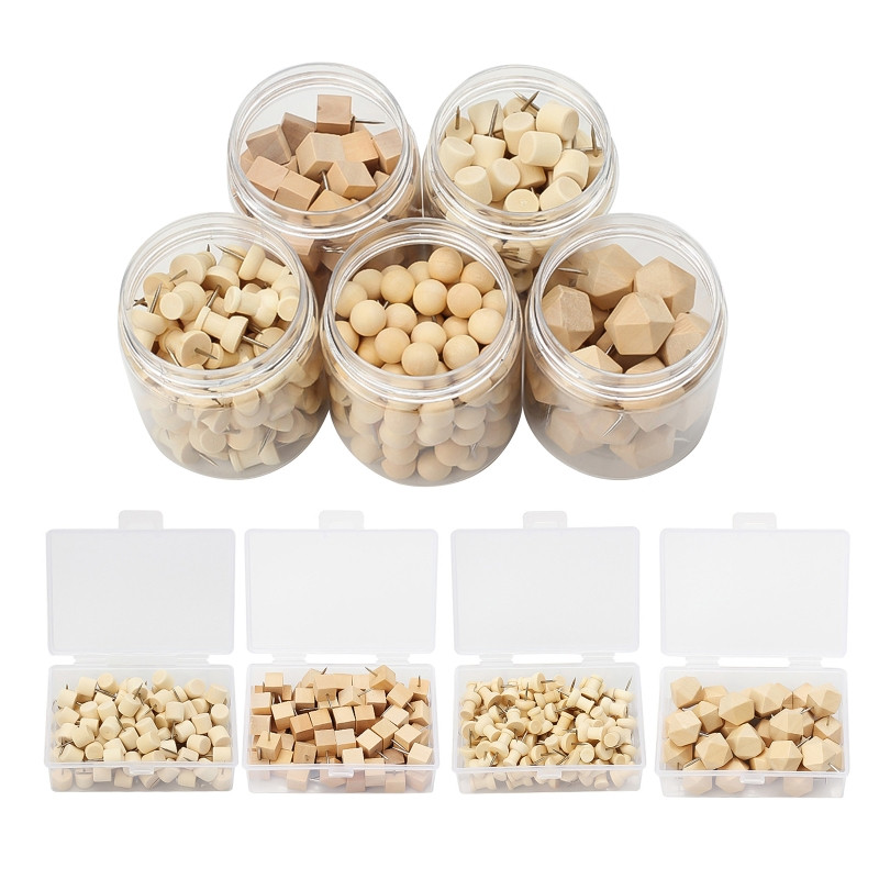 Lihtsad puidust pöidlakaardi nööpnõelad Mitme kujuga surunõelad Dekoratiivne terasest surunõel piltide jaoks Seinakaarditahvel Corkbo W3JD