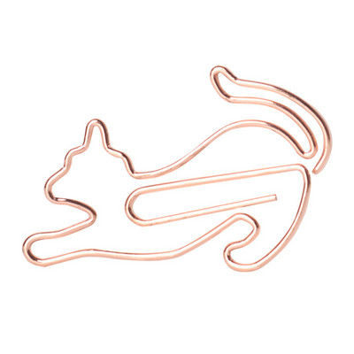 20 buc Agrafă de hârtie din aur roz drăguț în formă de elefant foto carte poștală Suport bilet pentru mesaje Papetarie Rechizite școlare Semne de carte