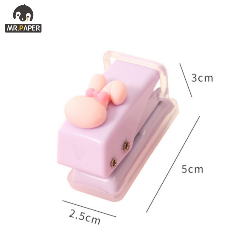 Mr.Paper 4 Design Hole Punch Slatka mašina za uvezivanje Bušilica za rezanje papira Umjetnički pribor Korejski papirni materijal Darovi za studente