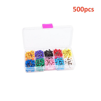 500 komada šarenih bisernih svjetiljki igle za lociranje Diy Patchwork igle za šivanje Igla za pozicioniranje Dodatak za odjeću Plutena ploča Ubod za palac