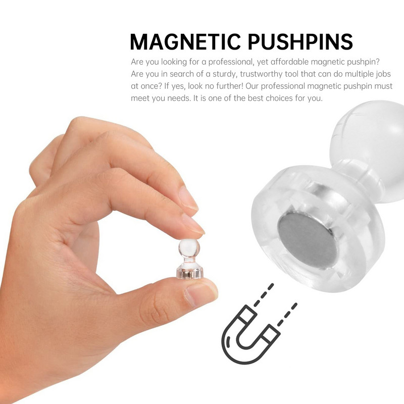 30 buc Magneți pentru tablă albă Știfturi magnetice Afișaj magnetic Pin Mini pentru frigider pentru pic de magnet pentru hartă