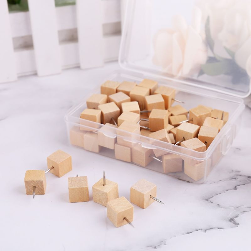 1 kutija Drvene igle za pločice s palčevima Igle za crtanje fotografija Zidne čavle Uredski školski pribor