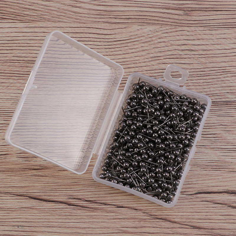 400 de bucăți steagul pentru hartă cu cap rotund, împingere pentru hartă, metal, plastic fix, bilă rotundă, ac plută pentru școală, biroul de acasă (aurie)