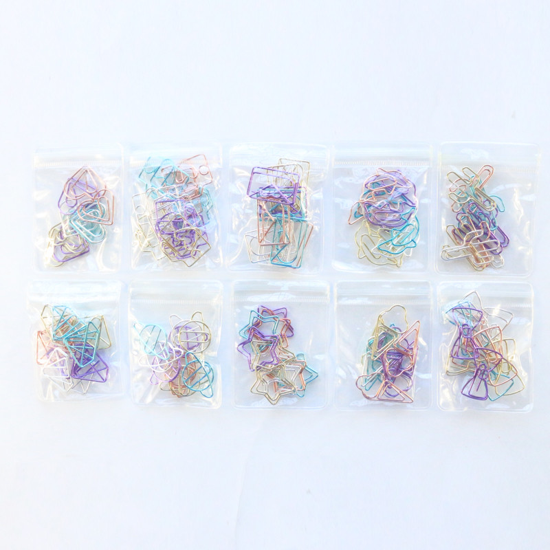 Domikee drăguț kawaii macaron colorat birou școală agrafe metalice pentru hârtie set marcaje bomboane student memo organizator papetărie 10 buc