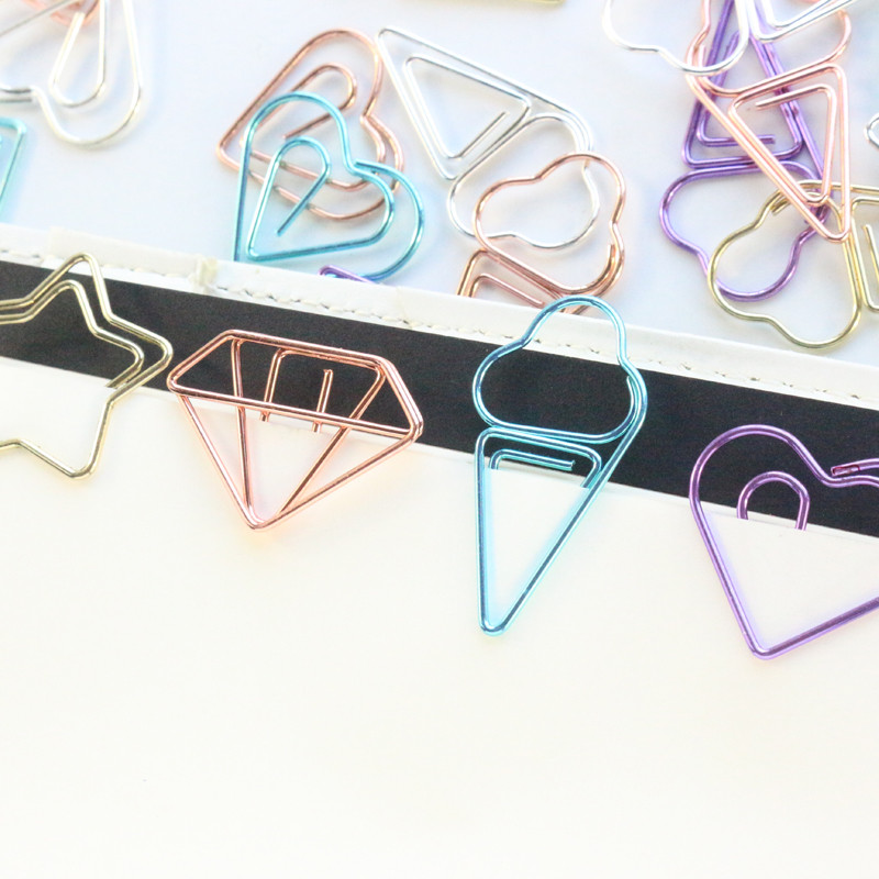 Domikee drăguț kawaii macaron colorat birou școală agrafe metalice pentru hârtie set marcaje bomboane student memo organizator papetărie 10 buc